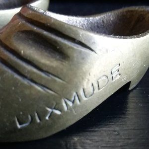 Vintage Pair of Mini Clogs Trinket Brass Souvenir From Dixmude Belgium
